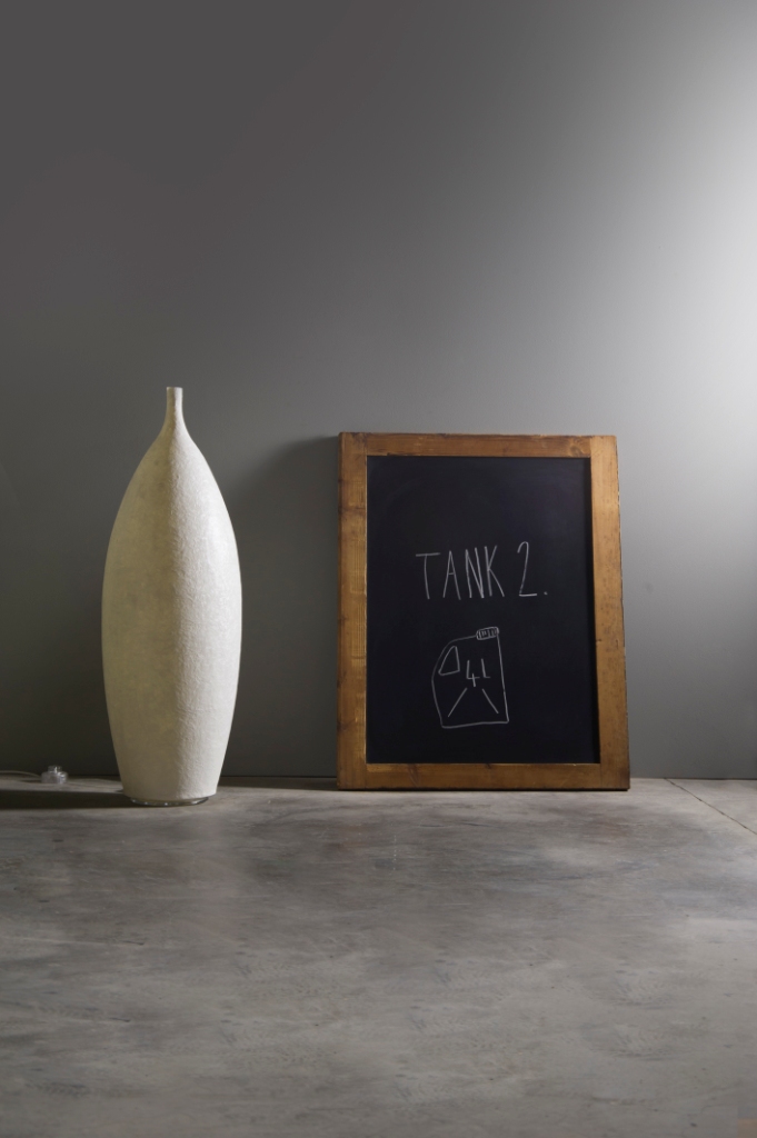 Floor Lamp Tank 2 In-Es Artdesign Collection Luna Color White Size 92 Cm Diam. 29 Cm